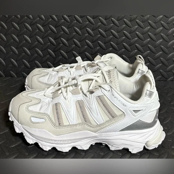 New Adidas Originals Hyperturf Cloud White Silver Shoes Mens‎ Size 10.5 - Picture 3 of 6